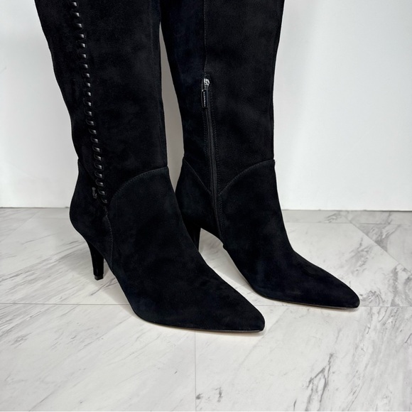 Vince Camuto Seselti Black Suede Pointy Toe Tall Boot 8 1/2 M - Picture 12 of 16